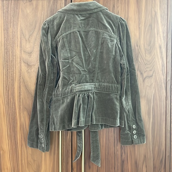 Ann Taylor Loft Velvet Blazer in Moss Green - Picture 4 of 4